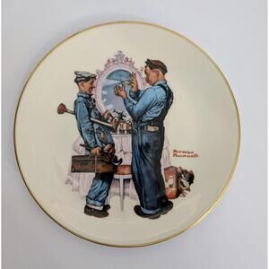 Vintage Norma Rockwell Collector's Plate "Plumbers"